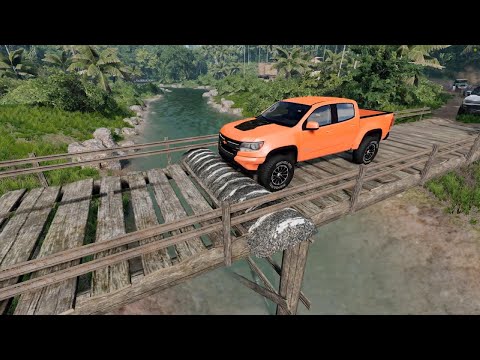 Cars vs Massive Speed Bumps #671 - BeamNG.drive | BeamNG-Cars TV live 4