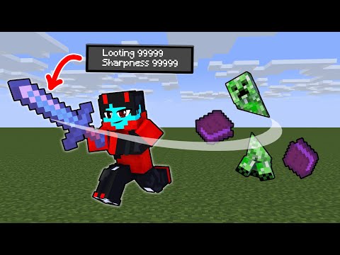 Minecraft, pero MOBS gives OP ENCHANTMENTS!