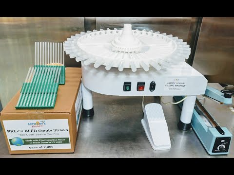 Make Your Own Honey Straws or Honey Sticks 40 at a Time with Our Tabletop Machine - from Beekeepers