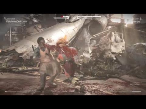 Mortal Kombat XL Kotal blood vs Leather Face