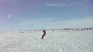 preview picture of video '03/14/2009 - snow kiteboarding near Regina pt.2'