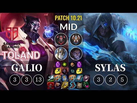 SB TolanD Galio vs Sylas Mid - KR Patch 10.21