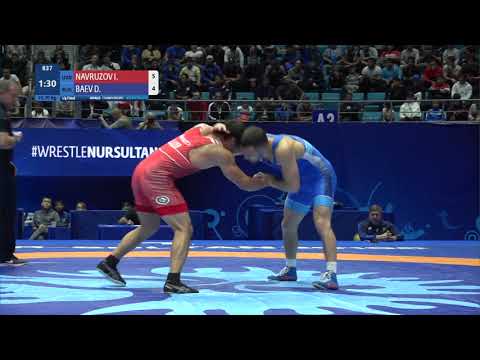 1/4 FS - 70 kg: I. NAVRUZOV (UZB) v. D. BAEV (RUS)