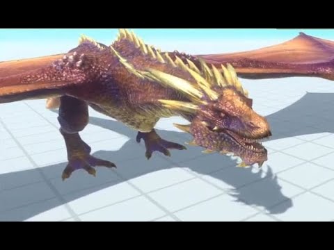 Dragon Death Run ARBS Fantasy Creatures Skeleton Trex vs Goro Animal Revolt Battle Simulator