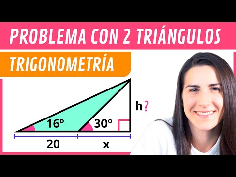 TRIGONOMETRÍA 📐 PROBLEMA con Dos Triángulos Rectángulos