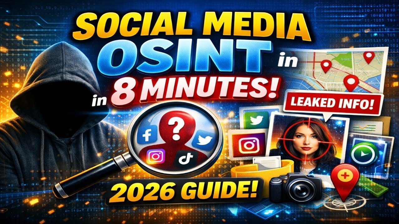 Social Media OSINT in 8 Minutes 🔍 | Open Source Intelligence for Beginners (2026 Guide)