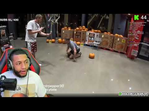 LILSKAMLIVE REACTS TO MAN HIT IN HEAD W/ PUMPKIN