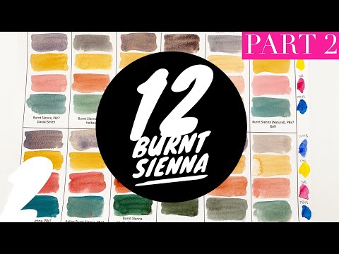 Colossal Color Showdown S2 Ep.12 - Burnt Sienna Part 2 | Comparing 12 Watercolor Brands