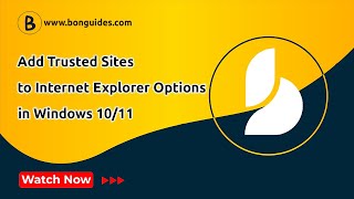 How to Add Trusted Sites to Internet Explorer or Internet Options in Windows 10/11