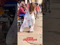 Hottest Aunty Walking Close In White Saree Looks Amazing Women