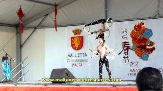 preview picture of video 'Chinese New Year in Valletta Malta 2012 Part 4 with Acrobats'