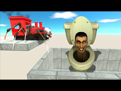 Skibiti Toilet Jump Over Challenge - Animal Revolt Battle Simulator