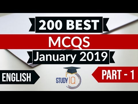 Best 200 January 2019 Current Affairs in ENGLISH Part 1 - Finest MCQ for all exams by Study IQ