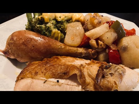Roast Chicken And Potatoes | One Pan Roasted Chicken And Vegetables Recipe