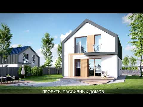 P1 - Projekt domu pasywnego piętrowego 100 m2 z betonu komórkowego z poddaszem użytkowym i 3 sypialniami