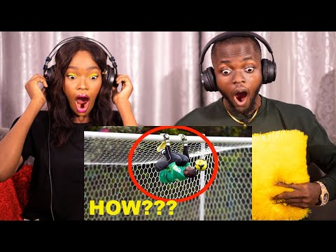 THESE SAVES ARE TRIPPIN -NBA FANS REACTS TO Legendary Goalkeeper Saves in Football Impossible Saves🤯