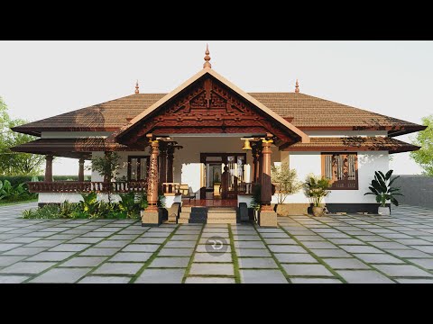 4BHK | Traditional | Home Tour | D5Render | Riddha Designs | Courtyard | 4K | 3d Animation