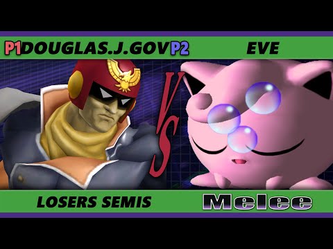 S@X 422 Losers Semis - Douglas.J.Gov (Captain Falcon) Vs. eve (Jigglypuff) Smash Melee - SSBM