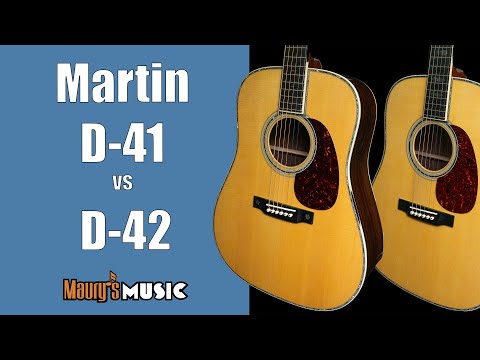 Maury's Music compares the Martin D-41 vs D-42