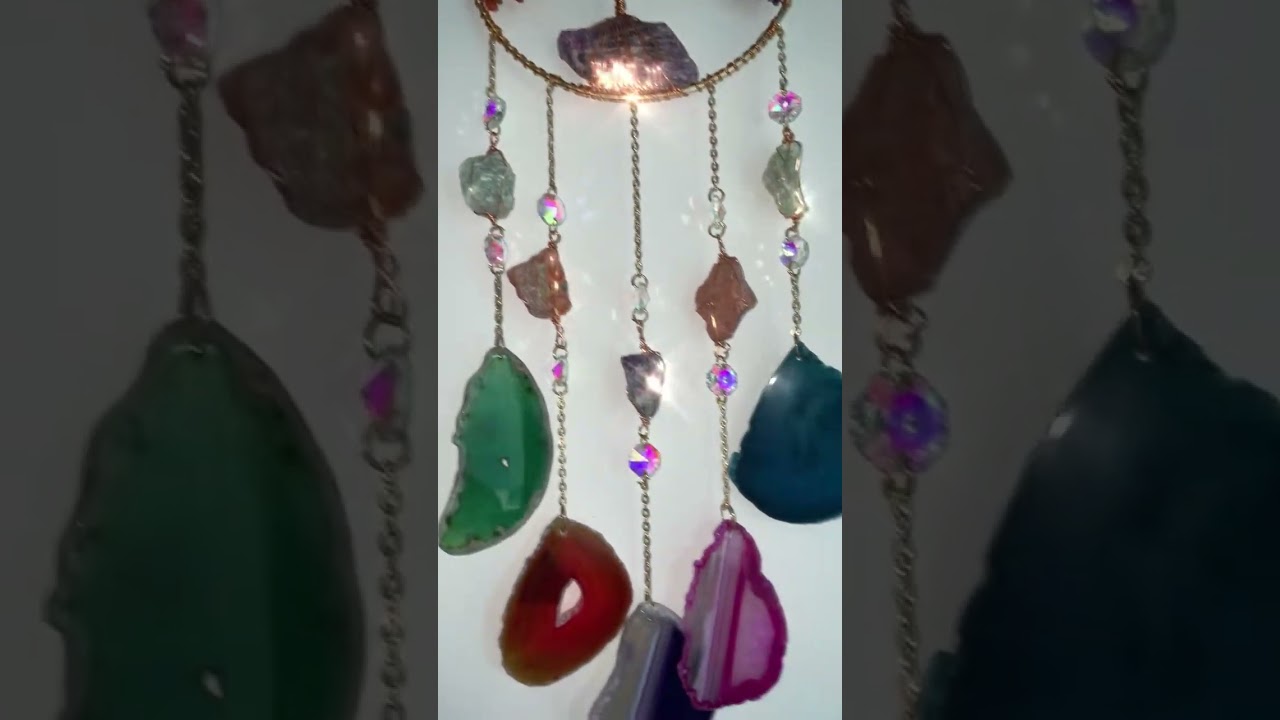 Colorful Crystal Suncatchers #crystalshop #crystaldecor #dreamcatcher #etsyshop
