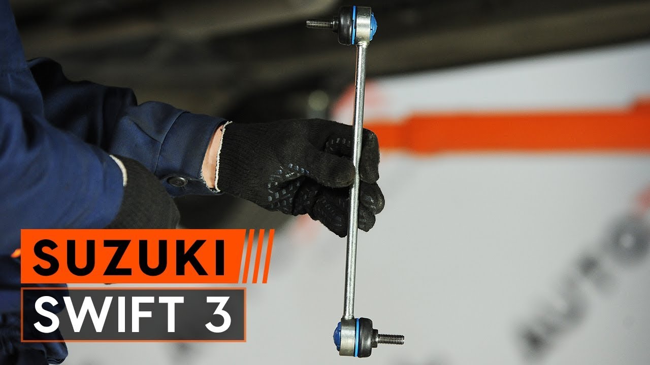 Kaip pakeisti Suzuki Swift MK3 stabilizatoriaus traukės: priekis - keitimo instrukcija