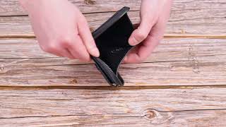 Красивое женское портмоне из натуральной гладкой кожи Canpellini 21492 черное