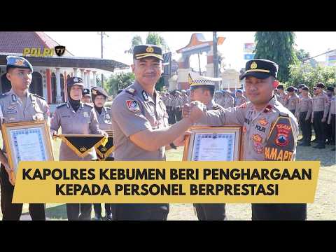 KAPOLRES KEBUMEN BERI PENGHARGAAN KEPADA PERSONEL BERPRESTASI