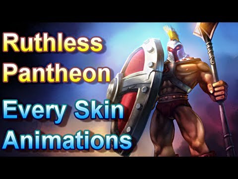 Ruthless Pantheon - Every Skin Animations - League of Legends