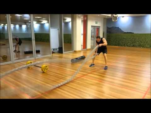 Battle ropes alternate waves - snippet Shaun Green online personal training