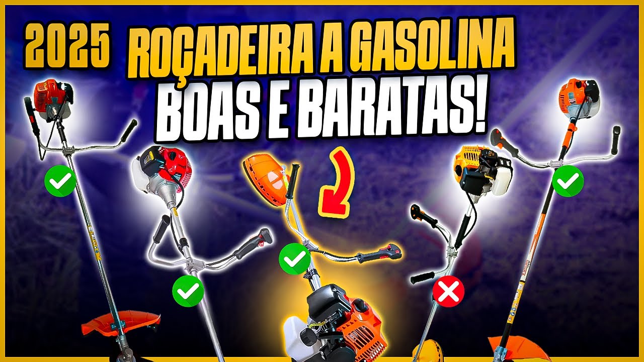 Qual a MELHOR ROÇADEIRA A GASOLINA para Comprar? TOP 5 Roçadeiras Boas e Baratas 2025!