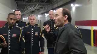 Army Chorus and Lee Greenwood sing a capella God Bless the USA impromptu at the Winter Classic