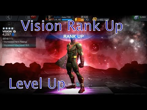 Vision Rank Up to Rank 5 Level Up and GamePlay - Mcoc