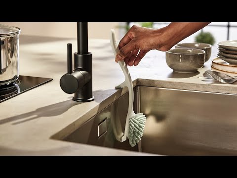 skæg Genbruge Tørke Opvaskebørste der kan hænge på kanten af vasken - Grå - Joseph Joseph