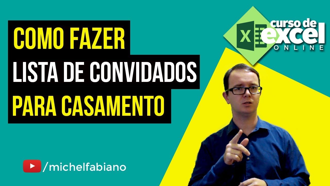 Como fazer uma Lista de Convidados para Casamento no Excel - Curso de Excel OnLine
