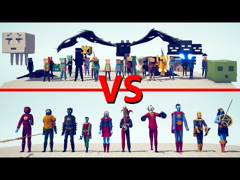 MINECRAFT Team vs DC Team - Totally Accurate Battle Simulator TABS