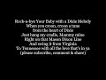 ROCK A BYE YOUR BABY with a DIXIE MELODY Lyrics Words rockabye sing along music song 1918 Sinbad