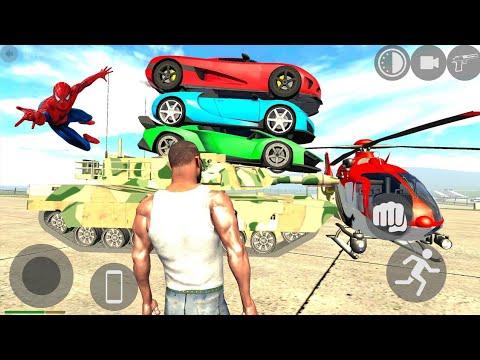 Franklin Destroy Helicopter & Monster Truck By Military Tank In Indian Bike Driving Game
