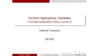 Lecture 12: Contract Application, Obstacles