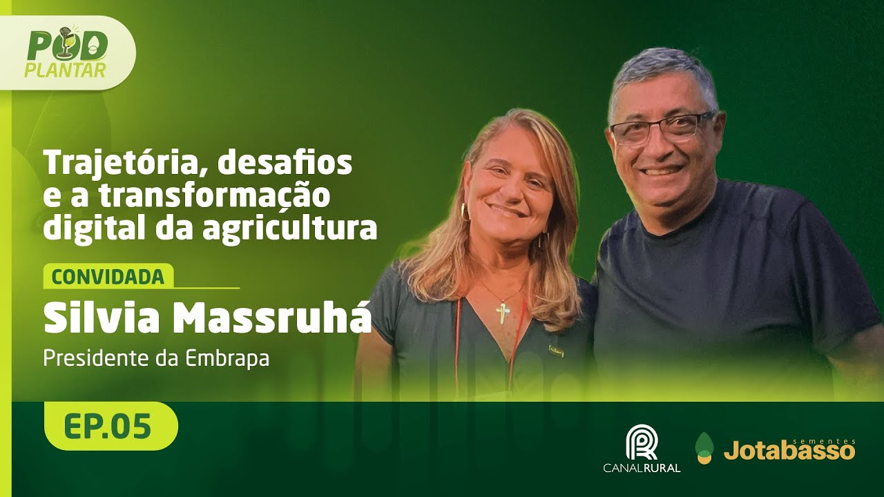 T02 – EP05:  Trajetória, desafios e a transformação digital da agricultura com a Drª Silvia Massruhá