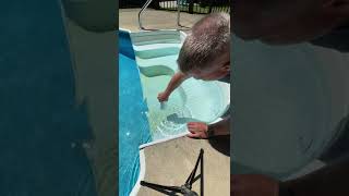 Clean your stained pool stairs in under 10 minutes..  Pool Magnet Plus