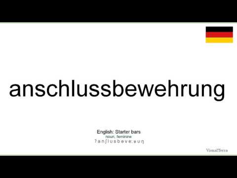 How to pronounce: Anschlussbewehrung (German)