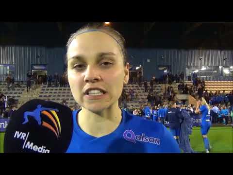 20180413 Interview met KRC Genk Speelster Riete Loos na de kwalificatie voor de Beker finale