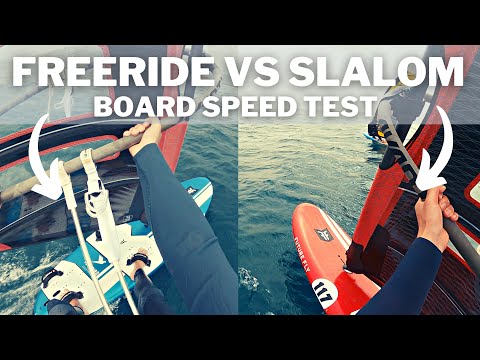 FREERIDE vs SLALOM: Performance comparison of board & fin!