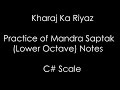 Kharaj Ka Riyaz | Practice of Mandra Saptak (Lower Octave) Notes | C# Scale
