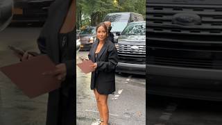 Adrienne Bailon gives in to photogs requesting a photo at Christian Siriano show! #adriennebailon