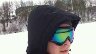 preview picture of video 'Водяники 2013: Учусь ездить на сноуборде'