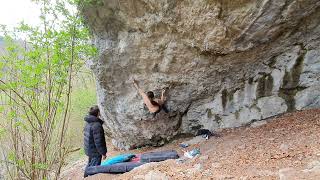 Video thumbnail of Backgammon, 8a. Frankenjura