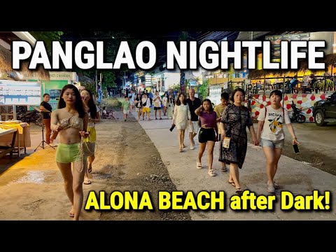The Best NIGHTLIFE Spot on Panglao Island, Philippines | Alona Beach, Bohol 2025 Night Scenes