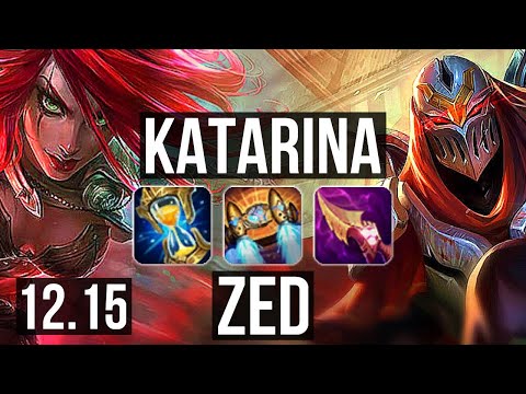 KATARINA vs ZED (MID) | 3.1M mastery, 8 solo kills, Legendary, 22/3/11 | NA Diamond | 12.15