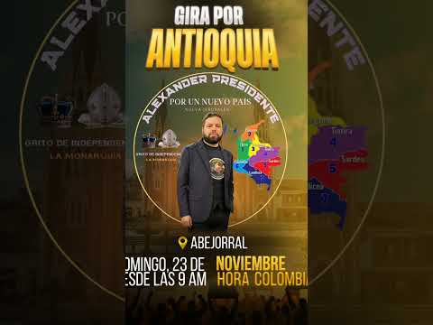 domingo 23/11 en Abejorral recogiendo firmas para la candidatura presidencial